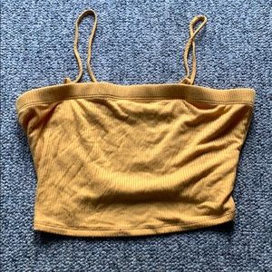 mustard yellow crop top